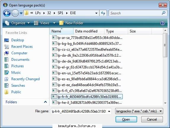 schimba limba vista change language vista press add languages and open language pack(s): mui (*.exe,