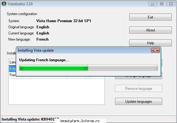 schimba limba vista change language vista 10. all necessary express languages will updated within