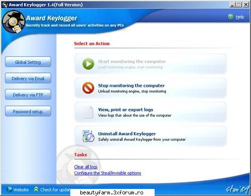 award keylogger is fast, invisible and tool that allows you to find out what other users do on your