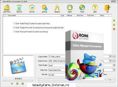 aone ultra mpeg-4 converter converter is a mpeg4 converter and mpeg-4 encoder which helps you