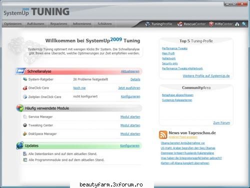 zonelink systemup 2009 tuning 1.5.1.203 build 2 | 48 system cleanup down to the pores and help for