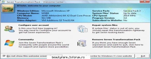 seven pack 4.0 seven pack will convert your windows xp/windows server 2003 based system look like