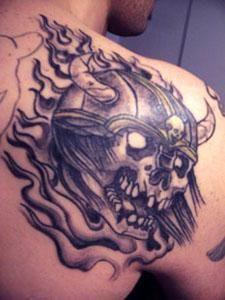 gallery tattoo viking skull tattoo