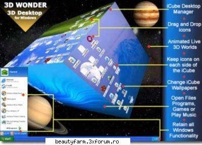 3D Wonder Desktop for Windows XP and Vista - Nexus - SCREEN SAVERS