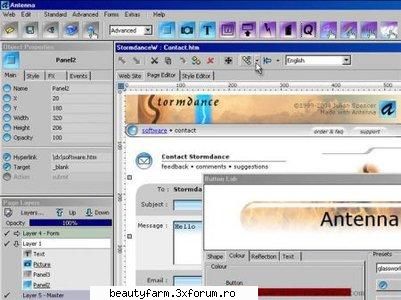Antenna Web Design Studio v3.2 - Antenna enables you to make great looking web - SOFT-URI