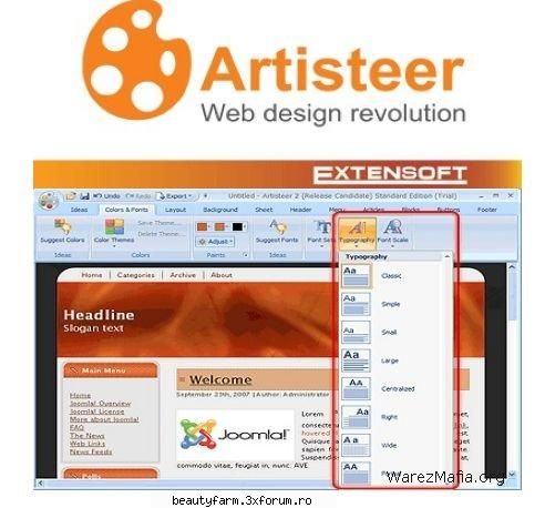 Artisteer - Design awesome WordPress Blogs, professional - SOFT-URI