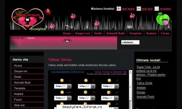 Avatare Smile Yahoo Chat Animatii Flash haioase Bannere Template - Avatare Smile Yahoo Chat - RECLAMA TA AICI