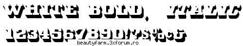 BOLD FONTS - FREE DOWNLOAD - White Bold font An all CAPS display 3D font in - FLASH,HTML,JAVA SCRIPT,PHP...