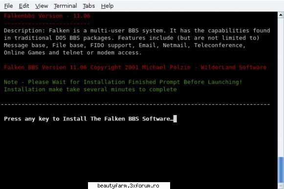 Falken BBS v11.06 ( Retail ) - Here is the latest version of THE BEST LINUX BBS - SOFT-URI