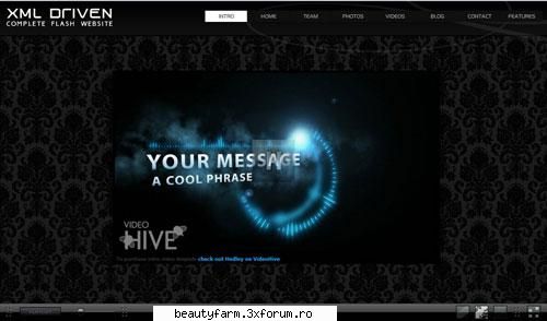 Flash Website - Xml Complete AS3 - XML DRIVEN FLASH WEBSITE Site is only 66Kb - FLASH,HTML,JAVA SCRIPT,PHP...