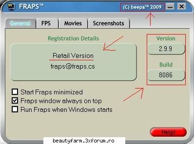 Fraps - Fraps is a universal Windows application that can - SOFT-URI