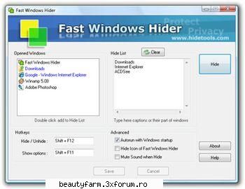 Hidetools Fast Windows Hider v3.5.0-free downlaod soft descarca gratis - Hidetools Fast Windows - SOFT-URI