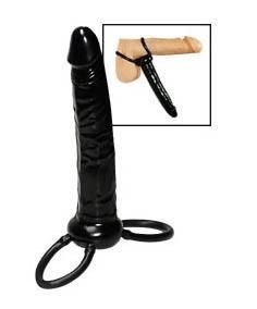 JUCARII EROTICE PT FEMEI (DILDO-URI) - Dildo anal prevazut cu 2 inele elastice pentru - SEXY