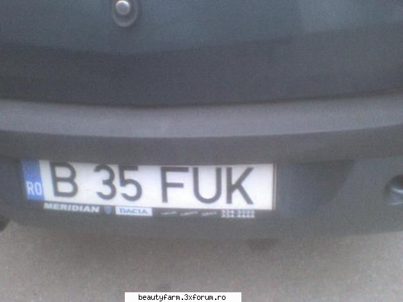 Placi de imatriculare haioase - What the FU(c)K ? - THE ART SIDE OF YOU