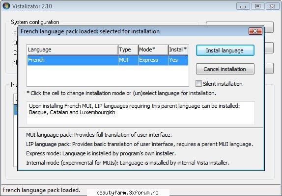 Schimba limba in Vista Change language in Vista - 4. You may optionally change the installation - SOFT-URI