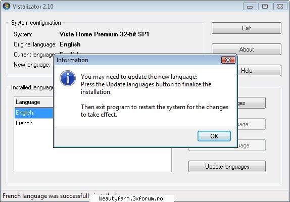 Schimba limba in Vista Change language in Vista - 7. Express languages usually need to be updated - SOFT-URI