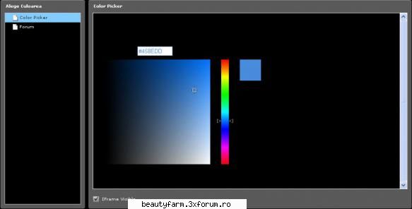 TUTORIAL 3XFORUM - color picker - adica ... genereaza codul culorii - FLASH,HTML,JAVA SCRIPT,PHP...