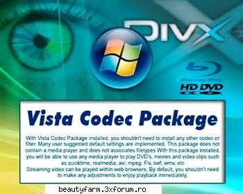 Vista Codec Package - Free Full Download from Rapidshare Megaupload - SOFT-URI