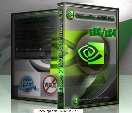 Windows 7 NVIDIA Edition 2010 X86 and X64 - Win 7 | X86,X64 | ISO | Bootable | 4.04GB - SOFT-URI