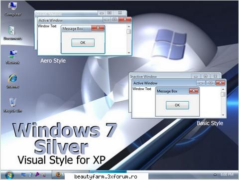 Windows 7 Silver Style for XP - Windows 7 Silver is a new approach in the - SCREEN SAVERS