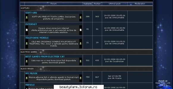 template theme skinuri pt forumurile 3xforum - SKIN UNDER WATER -> DOWNLOAD - FLASH,HTML,JAVA SCRIPT,PHP...